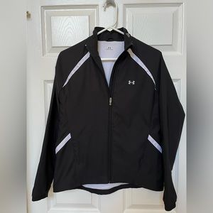 Under Armour Black Windbreaker Jacket Sz SM